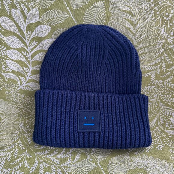 Acne Studios Pansy N Face Beanie 'Navy' - Picture 1 of 5